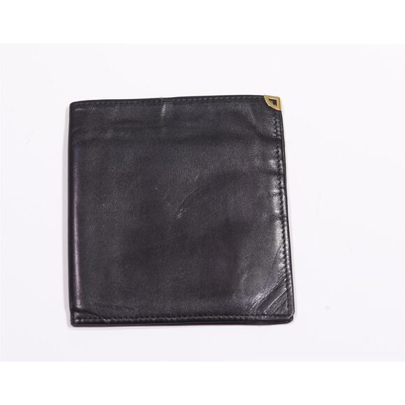 Bally Vintage Black Soft Leather Square Bifold Wallet - Picture 2 of 7